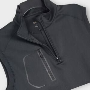 Bobby Jones Golf Performance Vest  Black 1/4 Zip Pullover Stretch Size XL